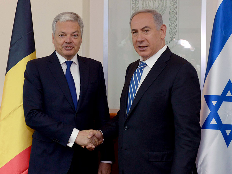 PM Netanyahu meets with Belgian FM Didier Reynders