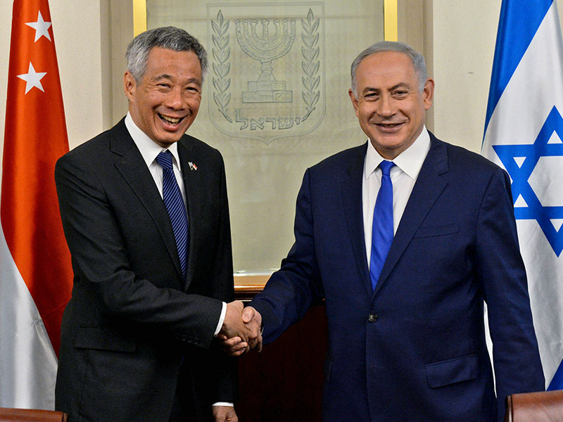 PM Netanyahu with Singapore PM Lee Hsien Loong in Jerusalem