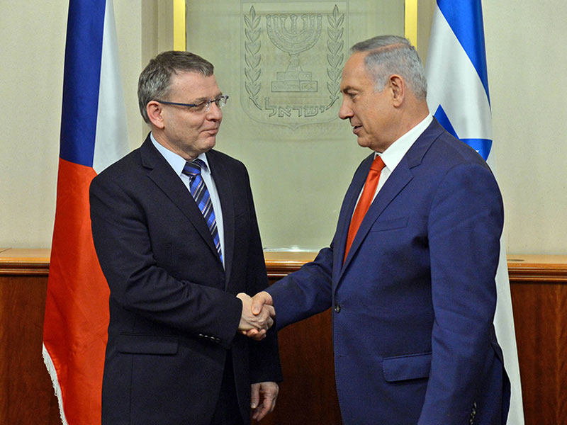 PM Netanyahu with the Foreign Minister of the Czech Republic Lubomír Zaorálek