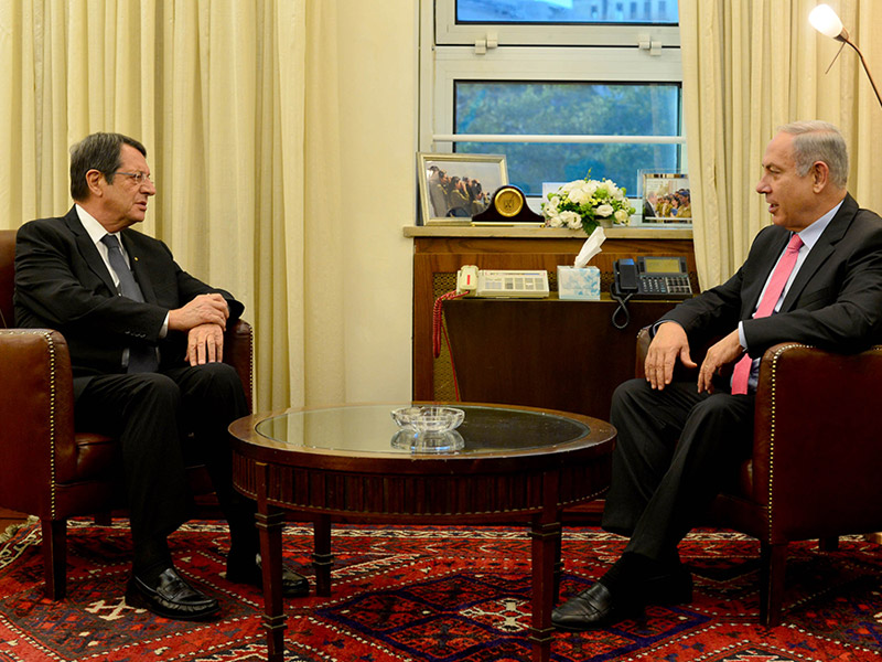 PM Netanyahu with Cyprus President Anastasiades in Jerusalem