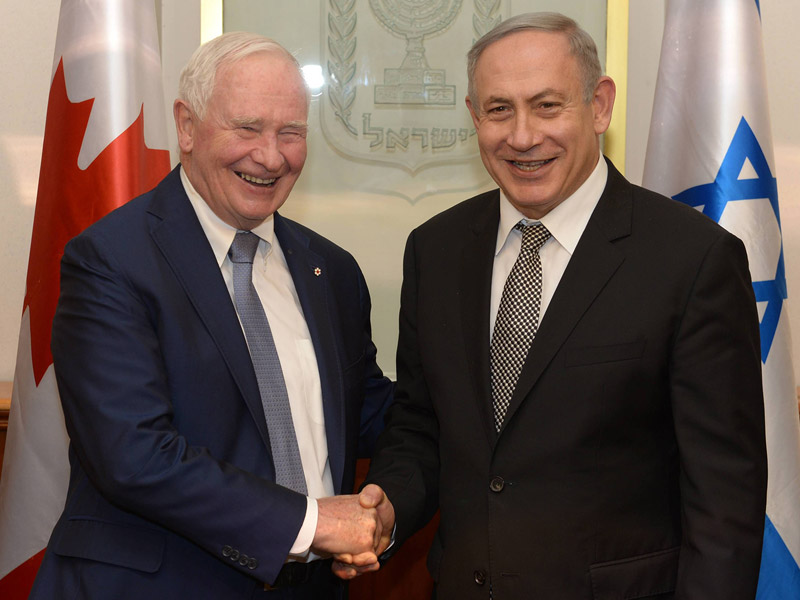 PM Netanyahu with Governor General of Canada David Johnston