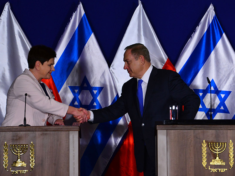 PM Netanyahu with Polish PM Szydło at the third Polish-Israeli Intergovernmental Consultations