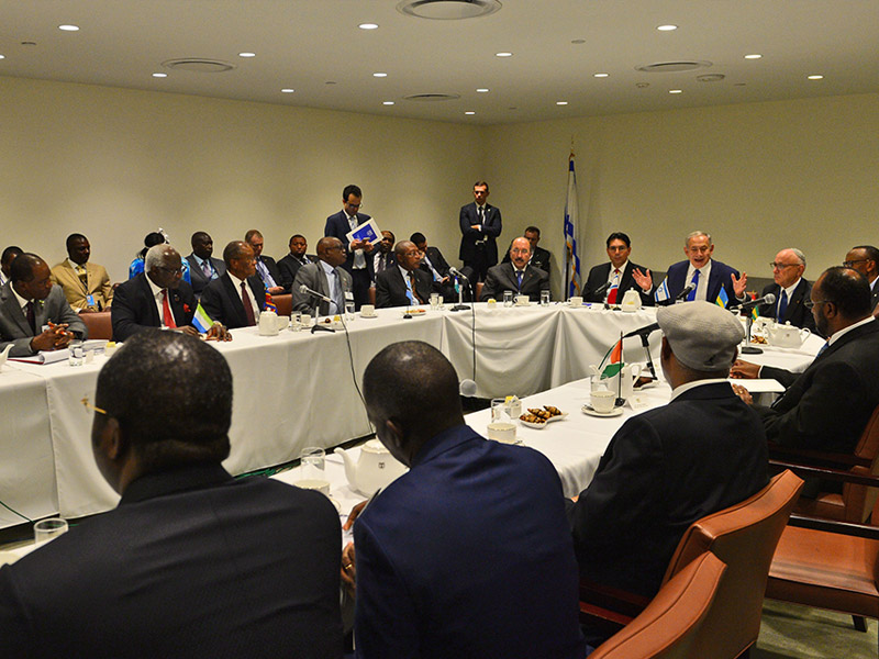 PM Netanyahu at the special meeting with the heads of state and representatives from African countries.