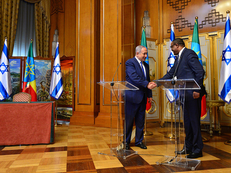 PM Netanyahu with Ethiopian Prime Minister Desalegn