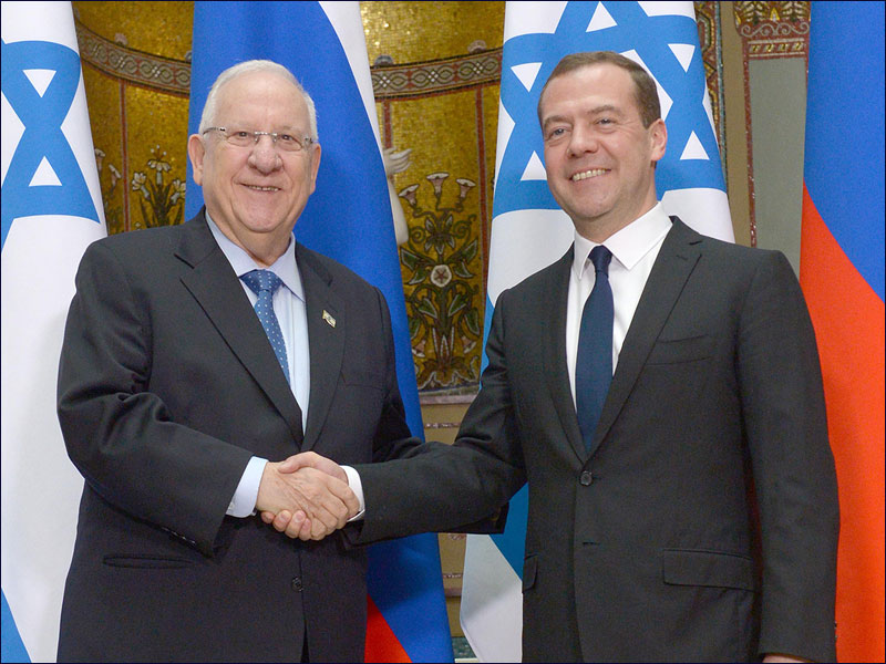 President Rivlin meets with Russian Prime Minister Medvedev