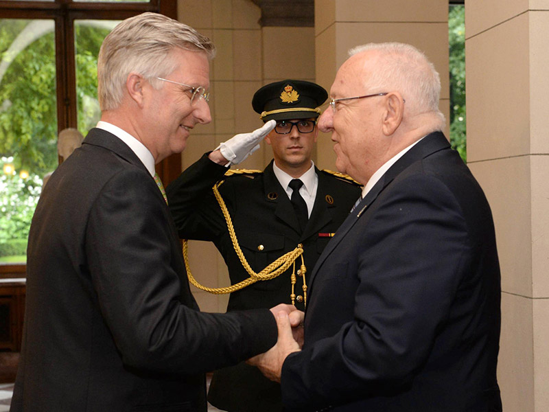 President Rivlin with King Phillipe of Belgium