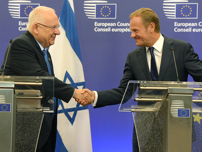 President Rivlin with President of the European Council Donald Tusk