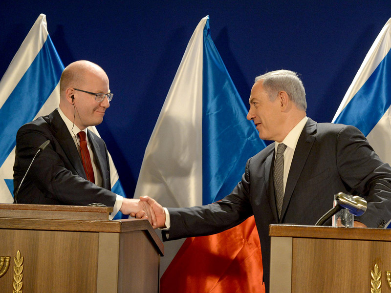 PM Netanyahu with Czech Republic PM Sobotka in Jerusalem