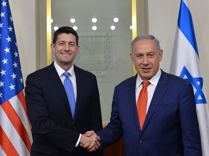 PM Netanyahu with House of Representatives Speaker Paul Ryan