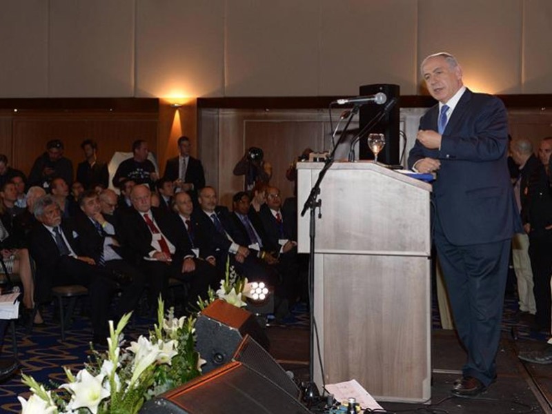 PM Netanyahu addresses the foreign press in Israel