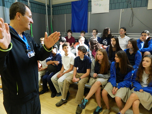 Tal Brody Speaks to Students at Greenfield Hebrew Academy