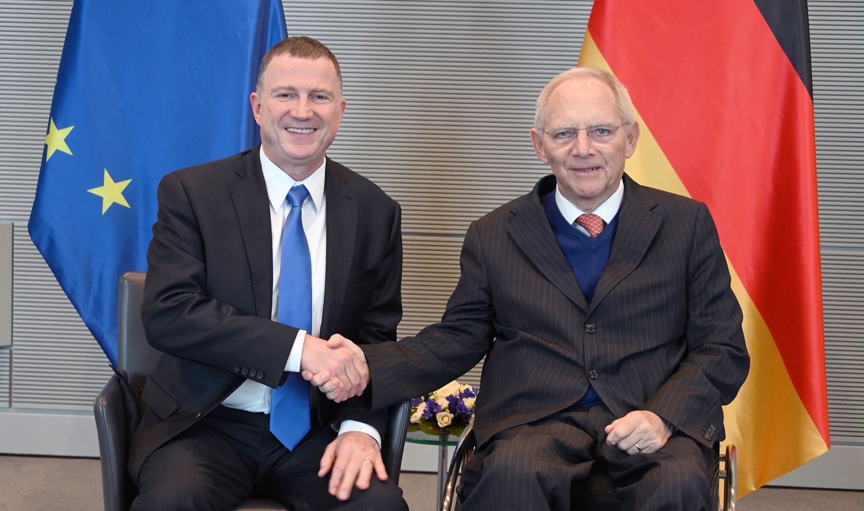 Bundestagspräsident Wolfgang Schäuble empfängt Yuli Yoel Edelstein zu einem Gespräch.