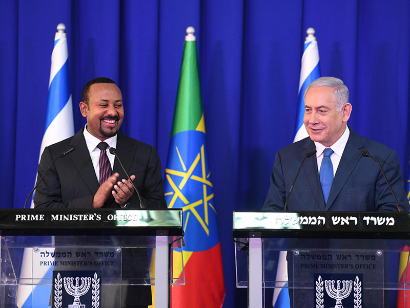 Premierminister Netanyahu mit dem äthiopischen Premierminister Dr. Abiy Ahmed Ali in Jerusalem