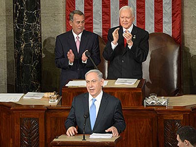 Ministerpräsident Benjamin Netanyahu vor dem US-Kongress