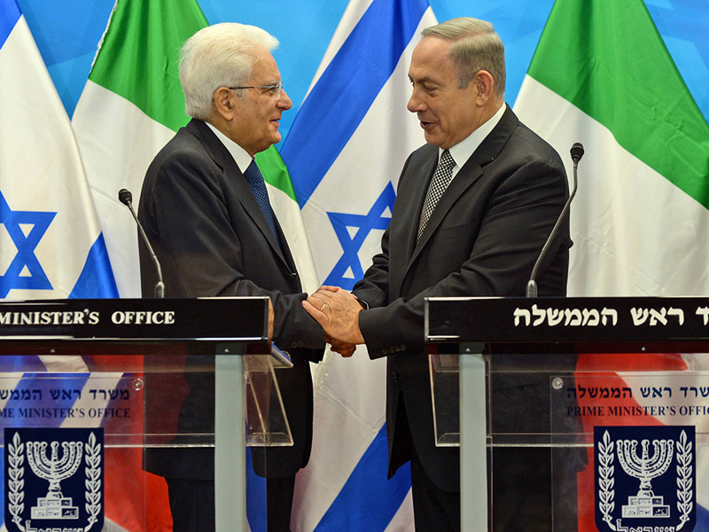 Netanyahu mit dem italienischen Präsidenten Mattarella