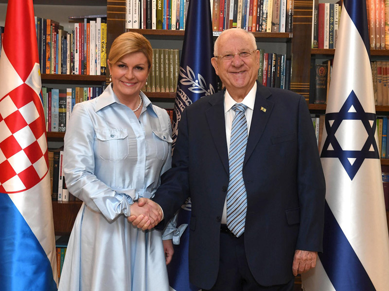 Staatspräsident Rivlin trifft kroatische Präsidentin Kolinda Grabar-Kitarović