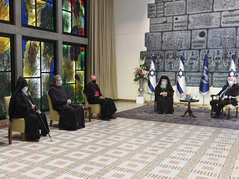 Präsident Rivlin mit Vertretern christlicher Konfessionen in Jerusalem