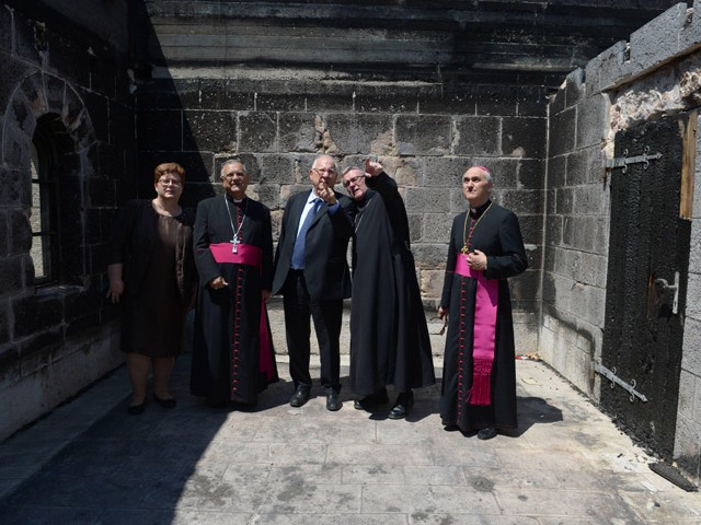 Präsident Rivlin besucht die Brotvermehrungskirche in Tabgha