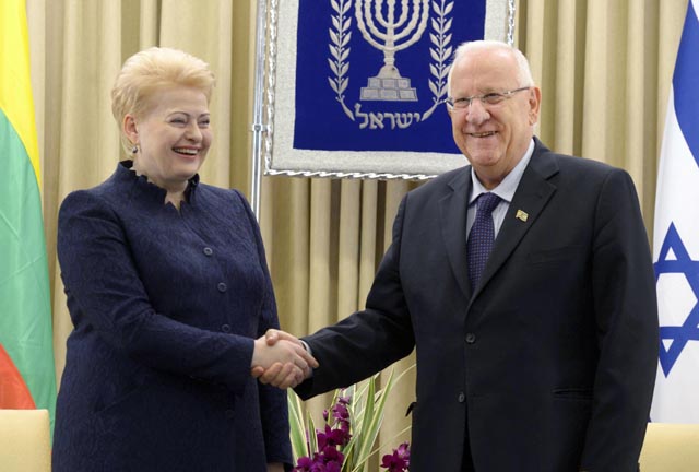 Präsidentin Grybauskaité und Präsident Rivlin