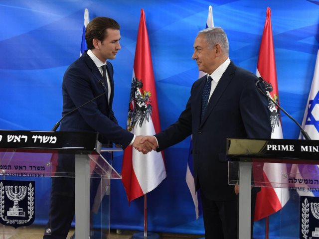 Der österreichische Bundeskanzler Kurz und Premierminister Netanyahu