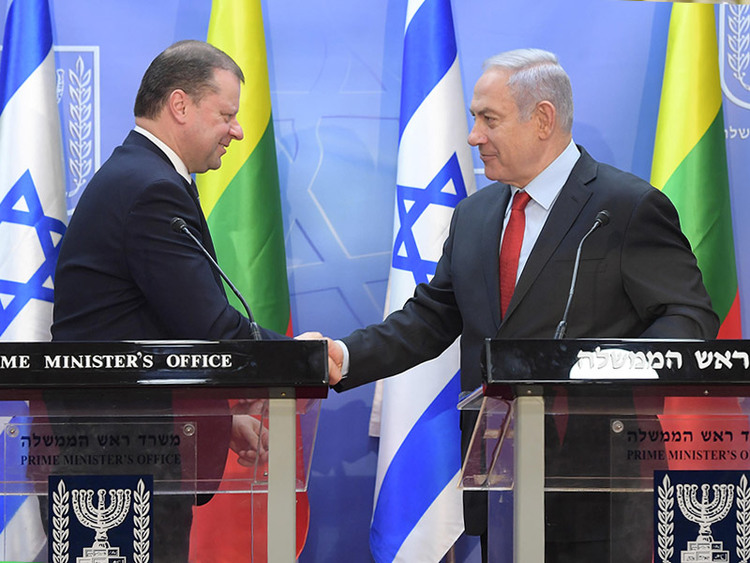 Der litauische Premierminister Skvernelis und Premierminister Netanyahu