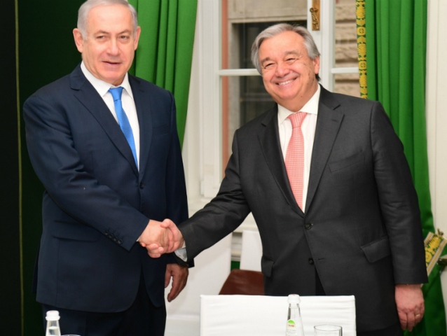 Premierminister Netanyahu und UN-Generalsekretär Guterres am Rande der Münchner Sicherheitskonferenz