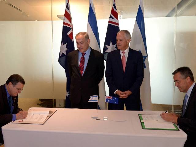 Die Premierminister Netanyahu und Turnbull