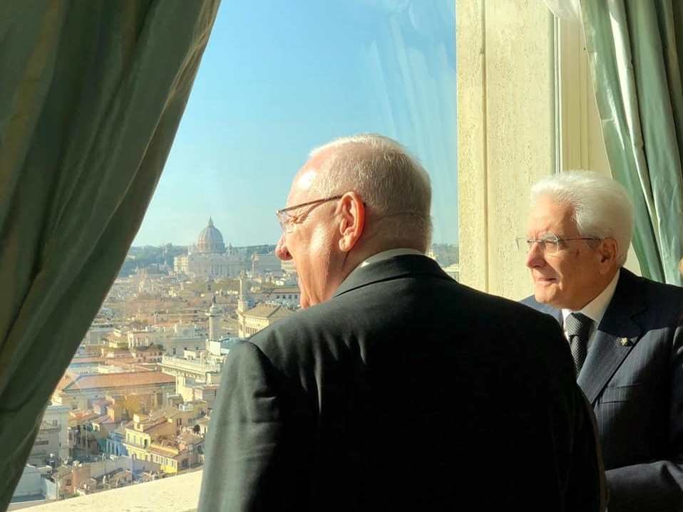 Die Staatspräsidenten Rivlin und Mattarella