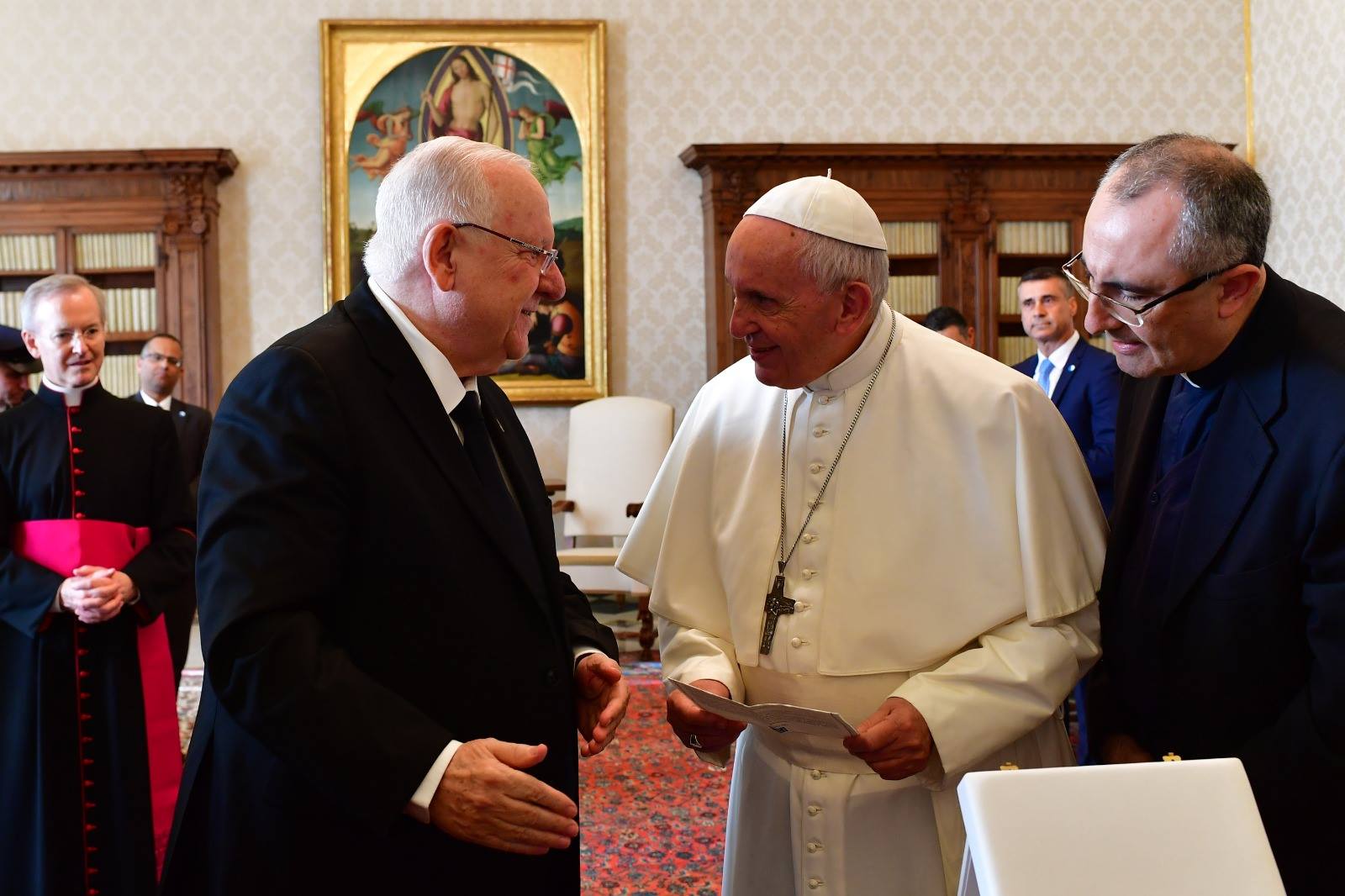 Staatspräsident Rivlin mit Papst Franziskus