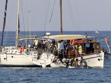 Segelschiff auf dem Weg nach Gaza