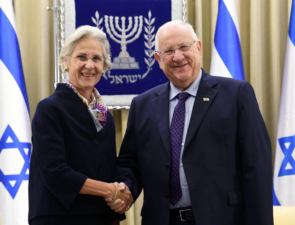 Botschafterin Dr. Wasum-Rainer und Staatspräsident Rivlin