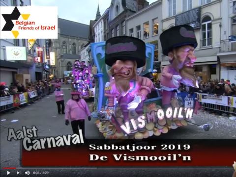 Antisemitische Darstellung beim Karneval Aalst 2019