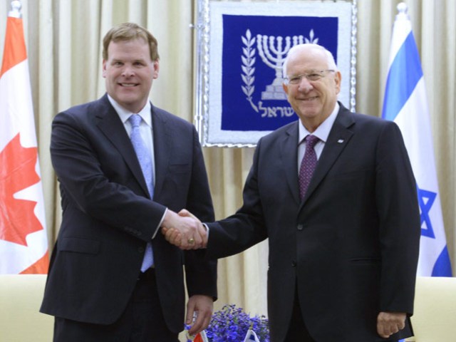 Staatspräsident Rivlin und der kanadische Außenminister Baird