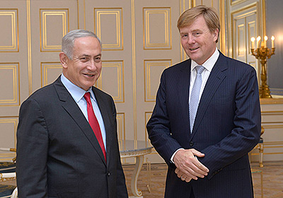 Ministerpräsident Netanyahu und König Willem Alexander der Niederlande