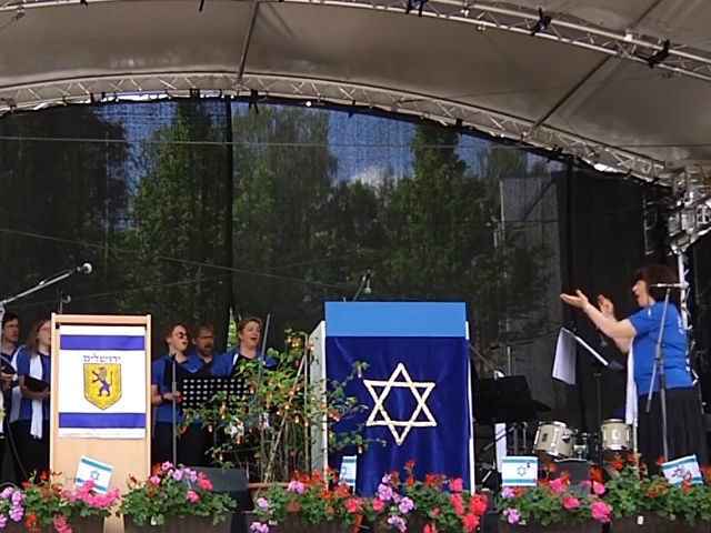 Der Le-Chaim-Chor beim Sächsischen Israel-Freundestag in Reichenbach/Vogtland