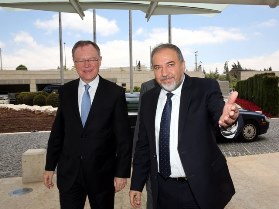 FM Liberman greets Bundesrat President Weil at the Foreign Ministry