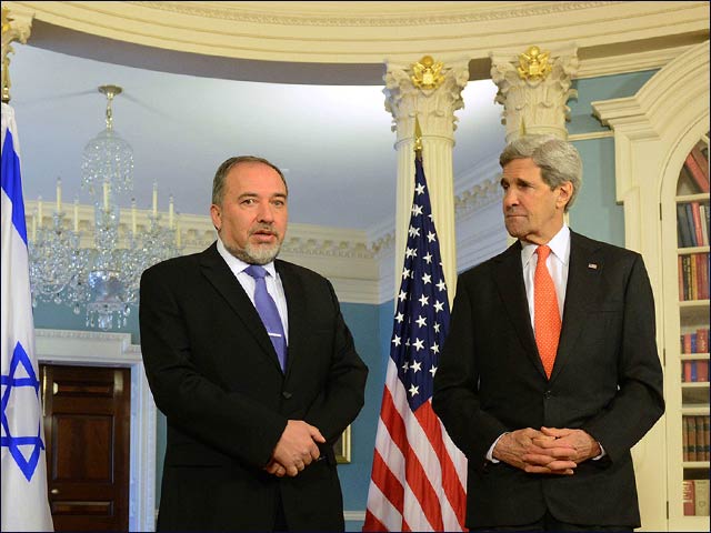 FM Avigdor Liberman with U.S. Secretary of State John Kerry in Washington