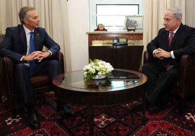 PM Netanyahu meets with Quartet Envoy Tony Blair