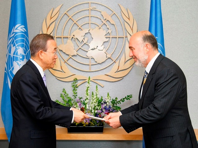 Ambassador Prosor with Secretary General Ban Ki-moon