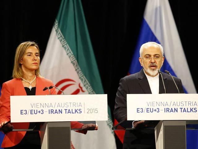 EU-Repräsentantin Federica Mogherini und der iranische Außenminister Mohammad Javad Zarif