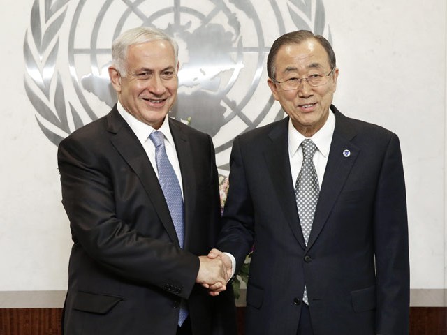 PM Netanyahu with UN Secretary General Ban Ki-moon