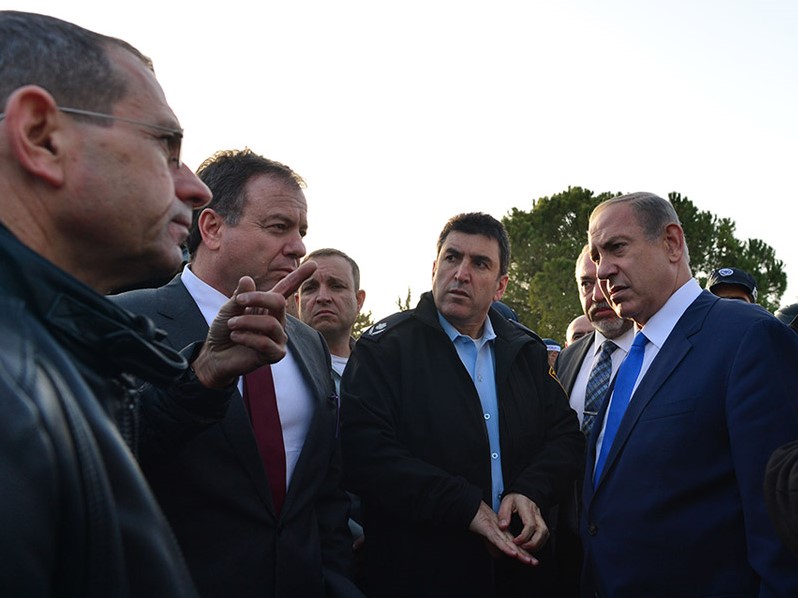 PM Netanyahu at the scene of Jerusalem terrorist attack