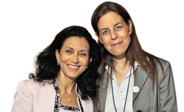 6. Ronit Tirosh, head of the Science and Technology Committee of the Israeli Parliament (shorter one) along with Orna Sagiv Consul General of Israel in Mumbai at the Gyan Milan Conference in Tel Aviv Israel.