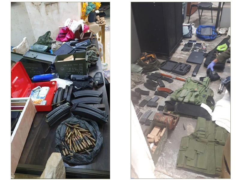 Some of the munitions, weapons and equipment for preparing IEDs that were seized