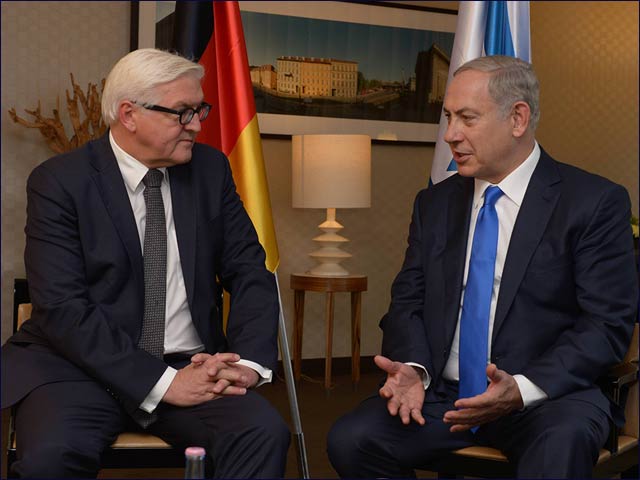 PM Netanyahu with German Foreign Minister Frank-Walter Steinmeier in Berlin