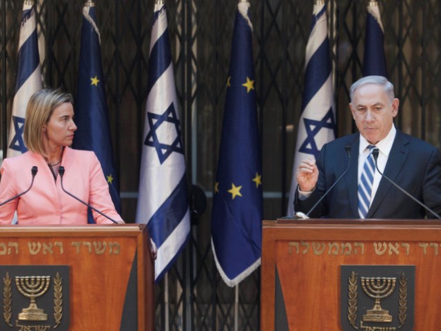 Israeli Prime Minister Benjamin Netanyahu and High Representative of the European Union for Foreign Affairs and Security Policy Federica Mogherini