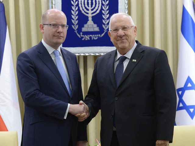 President Rivlin meets with the Prime Minister of the Czech Republic Bohuslav Sobotka