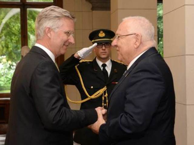 President Rivlin with Belgian King Philippe