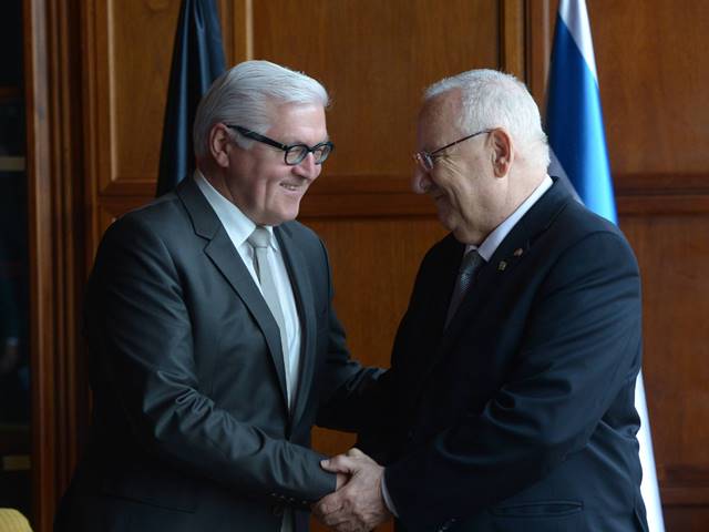 President Rivlin at his last meeting with then German Foreign Minister Steinmeier