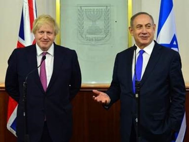 PM Netanyahu with UK Foreign Secretary Boris Johnson